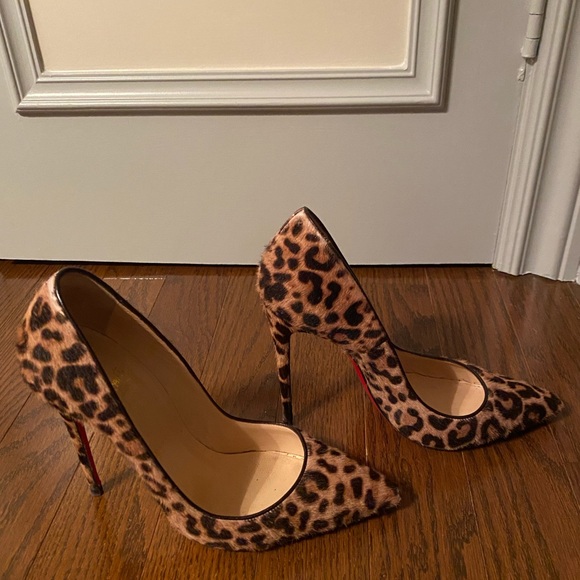 Christian Louboutin Pony-Hair Leopard Pumps 36.5